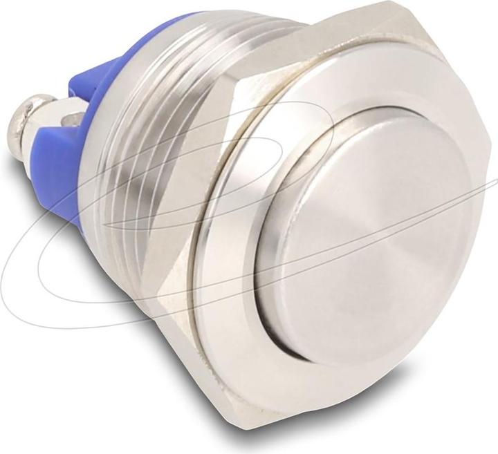 Produktbild Delock Drucktaster zum Einbau 19 mm 2 x Schraubklemme Taster hoch