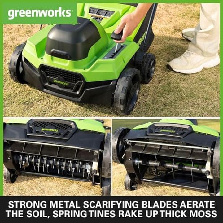 Actual product image Greenworks Akku Vertikutierer Ohne Akku und Ladegerät