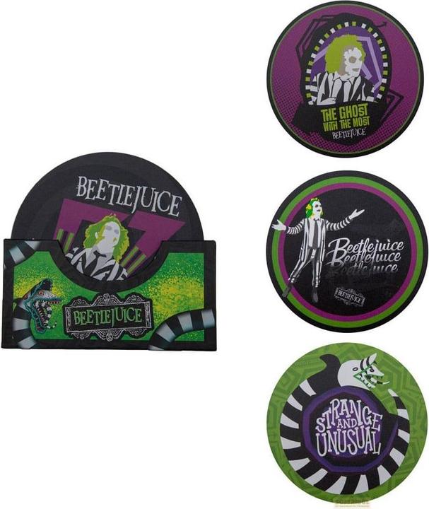 Actual product image Cinereplicas Beetlejuice coaster 4-pack (4 x)