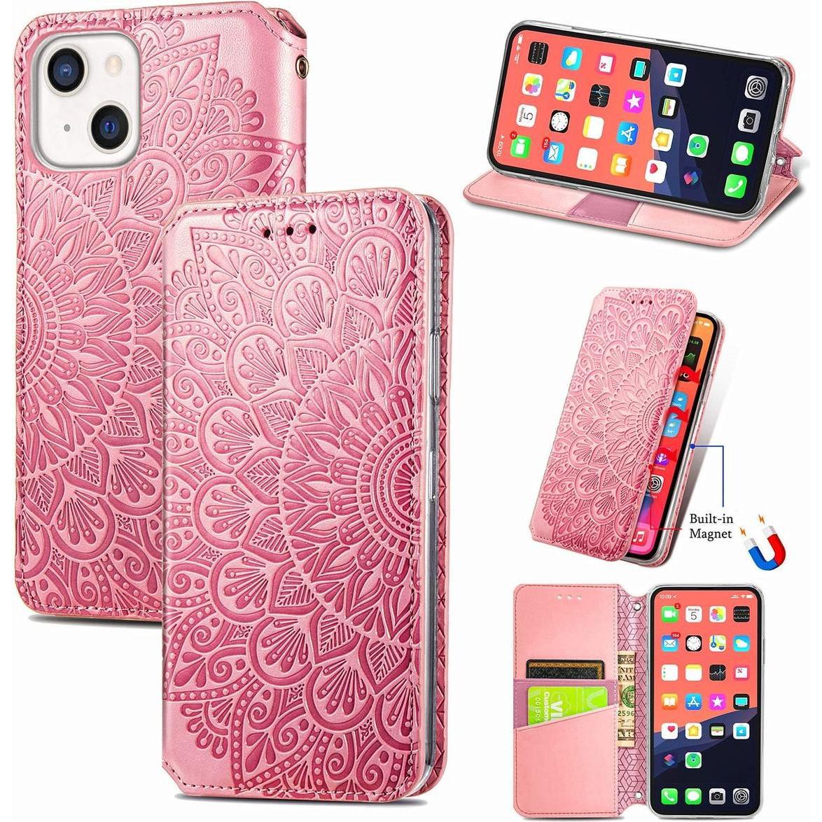Thumbnail - König Design Hülle Handy Schutz für Apple iPhone 13 mini Case Cover Tasche Etuis Bumper Rosa (Apple iPhone 13 mini), Sma...