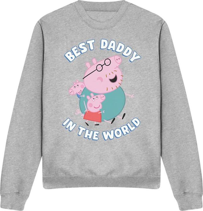 Peppa Pig Unisex Adult Best Daddy In The World Heather Sweatshirt