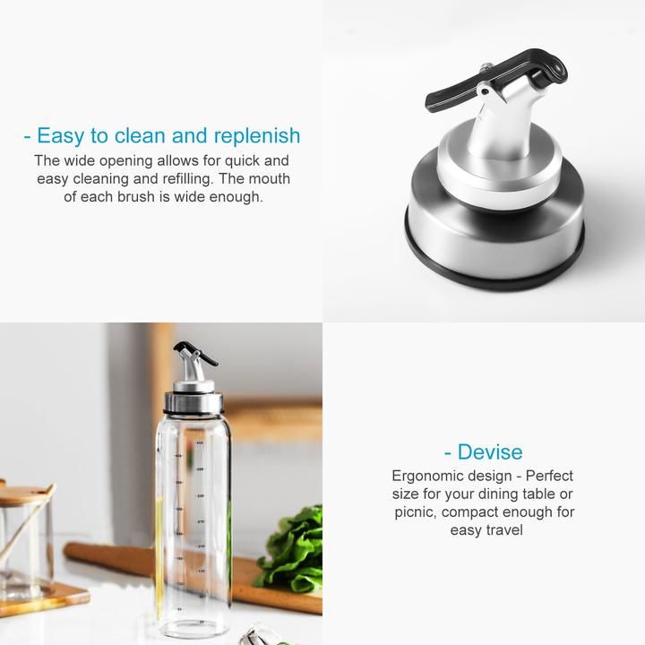 Immagine prodotto Intirilife Set di 2 bottiglie per aceto e olio (450 ml)