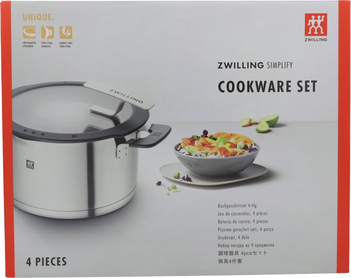 Produktbild Zwilling 1009149 Simplify Edelstahl-Kochtopfset (Pfannenset + Topfset, Edelstahl, 16 x 40.30 cm)