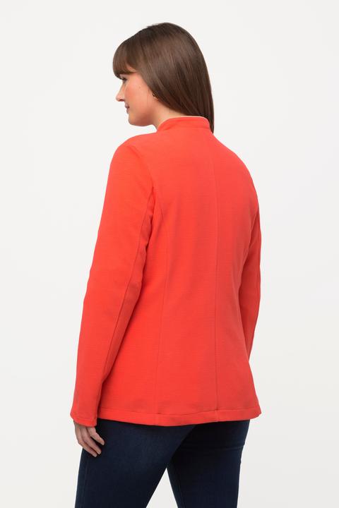 Immagine prodotto Ulla Popken Giacca Janker in felpa operata con collo alto e bottoni decorativi (48)