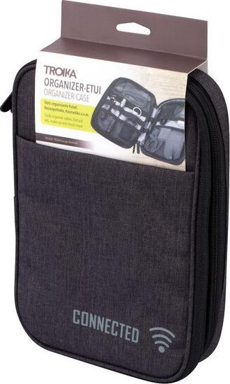 Produktbild Troika CONNECTED Organizer-Tasche mit 2 Reissverschlussfächern, grau