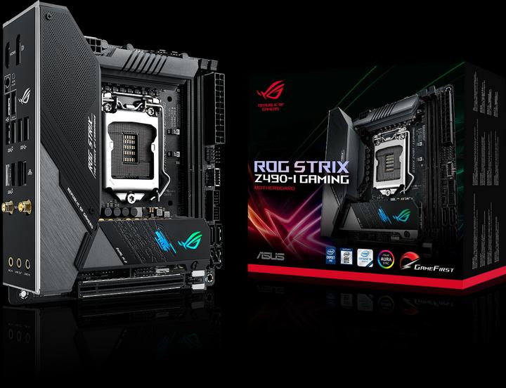 Produktbild ASUS ROG Strix Z490-I Gaming (LGA 1200, Intel Z490, Mini-ITX)