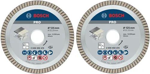 Bosch Professional Zubehör Blau Zubehör 061599766Z Diamantschleifscheibe 125 mm Fliesen Duopack