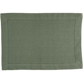 Linen & More, Tischset, Platzset Indi Army Green 35 x 50 cm, Set aus 4 (4 x, 35 x 50 cm)