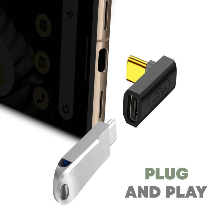 Actual product image Avizar USB-C adapter 90° angled (USB-C, USB-B)