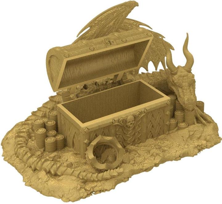 Produktbild Feldherr Dice Jail Dragon Hoard gold – 3D Würfelgefängnis Tabletop (Kunststoff)