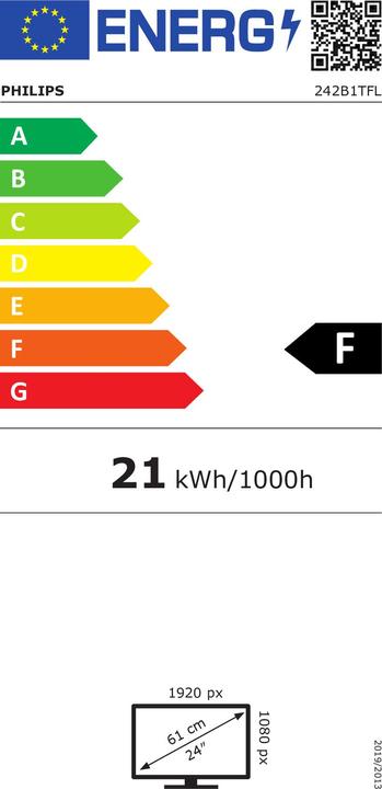 Energielabel Philips B Lijn 242B1TFL (1920 x 1080 Pixels, 23.80")
