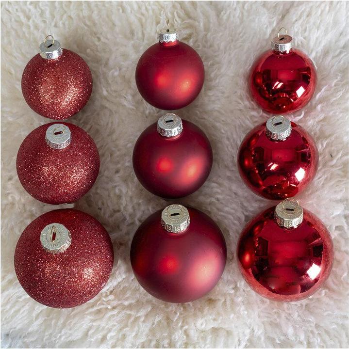 Produktbild Fs-Star Weihnachtskugel 42er Set Glas, Rot (42 -teilig)