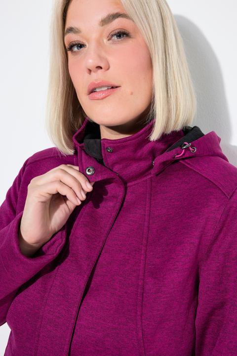 Produktbild Ulla Popken HYPRAR Softshelljacke, wasserdicht, Kapuze, 2-Wege-Zipper (56)