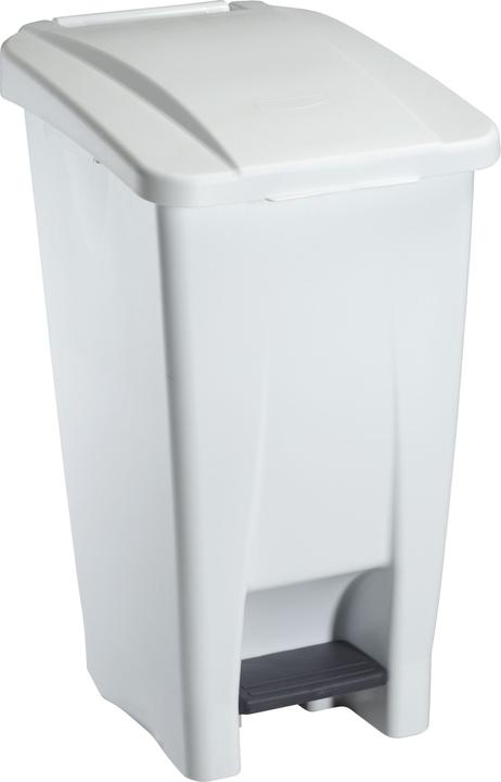 Rossignol Cestino MOBILY Cestino mobile in plastica da 60 L bianco con pedale e maniglia per il (60 l)