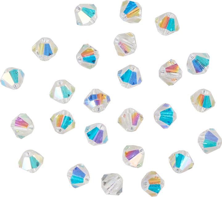 Immagine prodotto Pracht Perline glitterate in vetro, 4 mm, 25 pezzi.