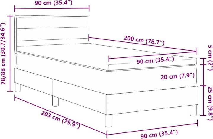 Produktbild vidaXL Bettmatratze (90 x 200 cm)