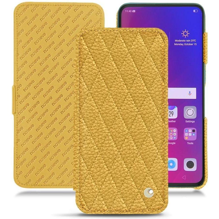 Noreve Lederschutzhülle horizontal (Oppo Find X), Smartphone Hülle, Orange