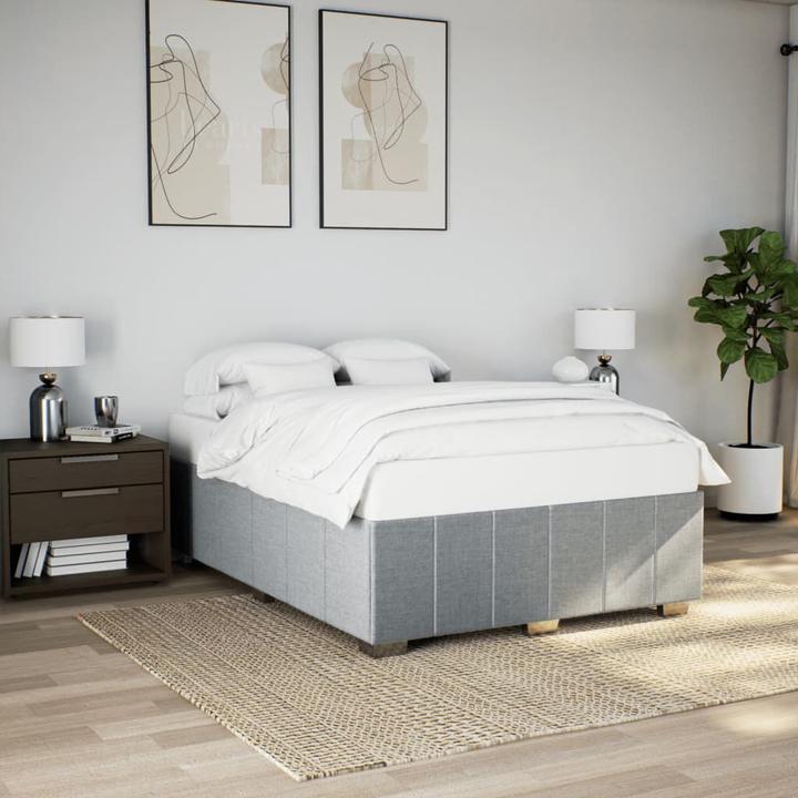 Produktbild vidaXL Bettgestell ohne Matratze Stoff (140 x 190 cm)