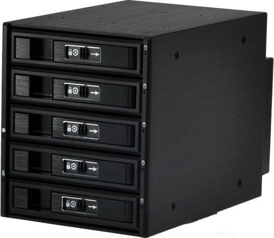 JJ Computer JOUJYE JJ-3052M-SS SATA/SAS I II III Gehause 14,6cm X 14,6cm fuer 5XHDD 6,4cm/8,9cm 2,5zoll/3,5z... (2.5", 3.5")