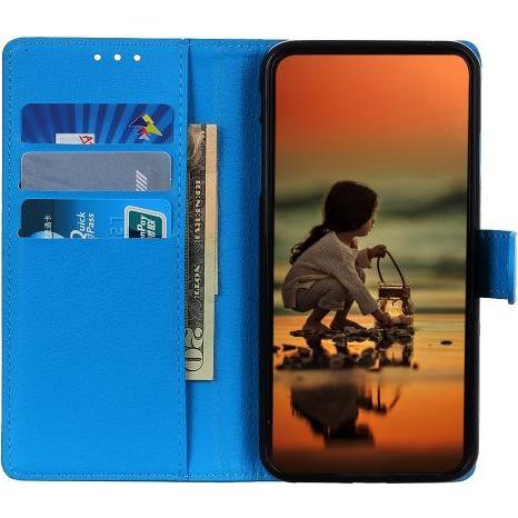 Thumbnail - Cover-Discount Google Pixel 6 - Leder Etui Hülle blau (Google Pixel 6), Smartphone Hülle, Blau