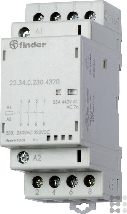 Image du produit Finder Modular contactor 4NO 25A 230V ac/dc