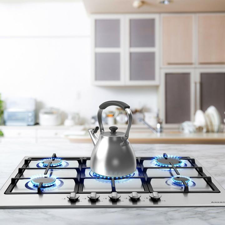 Actual product image Arebos Stainless steel gas hob