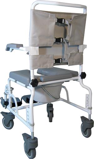 Immagine prodotto Devilbiss Chaise douche-toilettes DuoMotion roulettes directionnelles arrière de 5" (200 kg)
