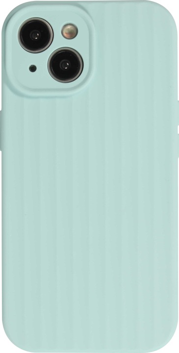 Produktbild PhoneLook Hülle Mattes Soft-Touch-Silikon mit Relieflinien Türkis (Apple iPhone 14)