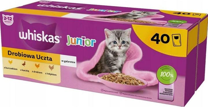 Whiskas Junior Geflügel in Gelee (Junior, 40 Stk., 3400 g)
