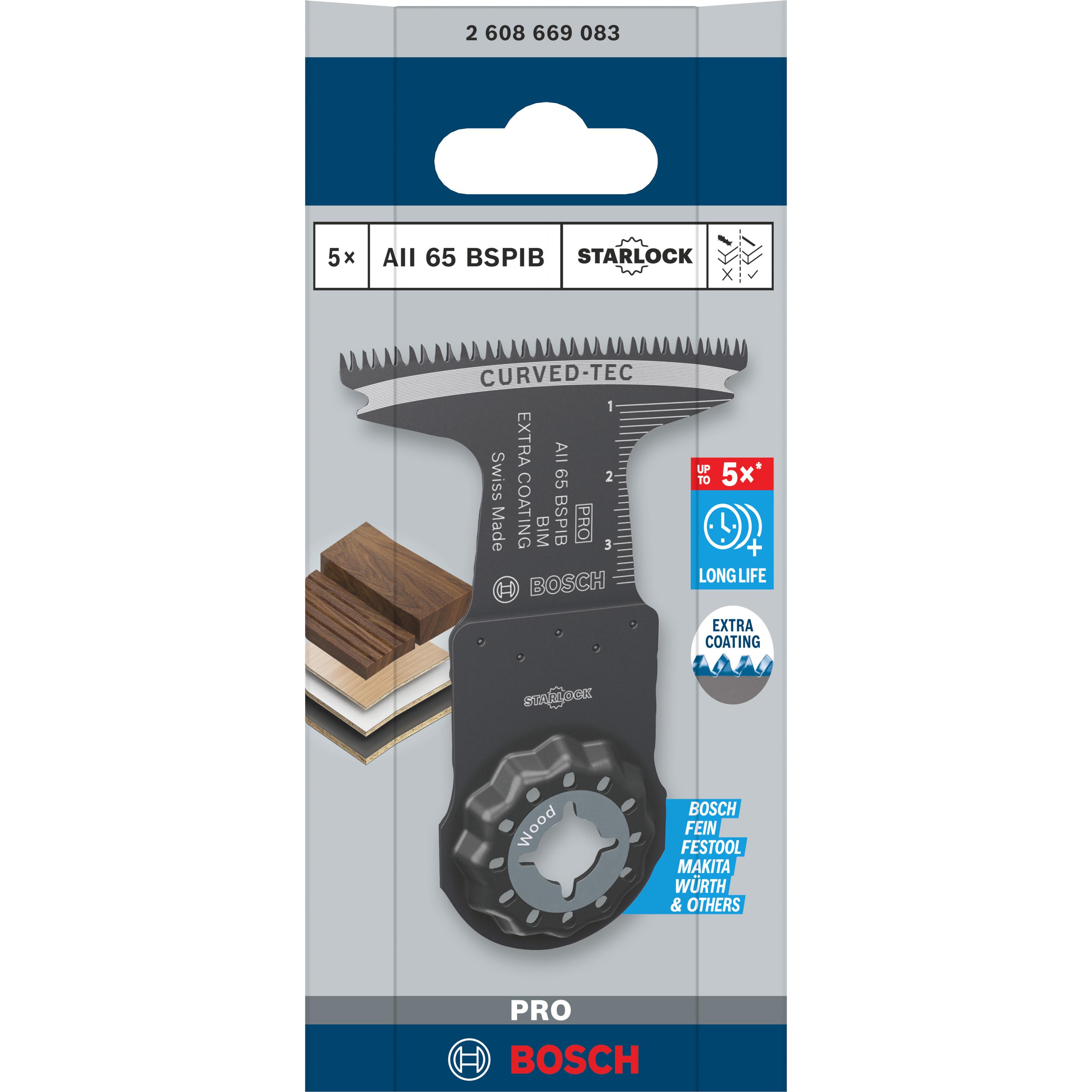 Thumbnail - Bosch Professional Zubehör, Sägeblatt, PRO AII 65 BSPIB Blatt für Multifunktionswerkzeuge, 65 x 40 mm