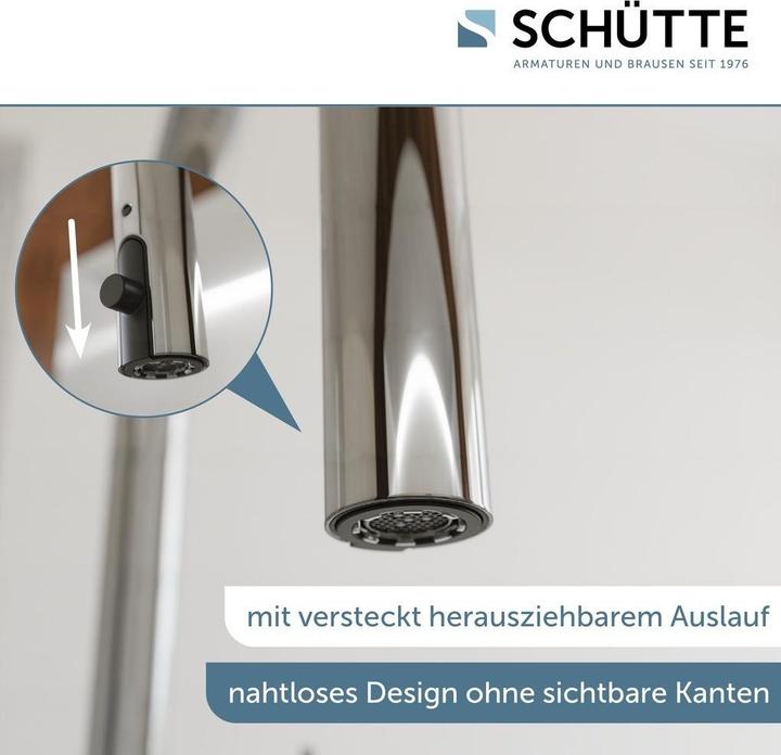 Produktbild Schütte Wasserhahn Küche BLACKPOOL Spültischarmatur Chrom Ausziehbar Schwenkbar 79516