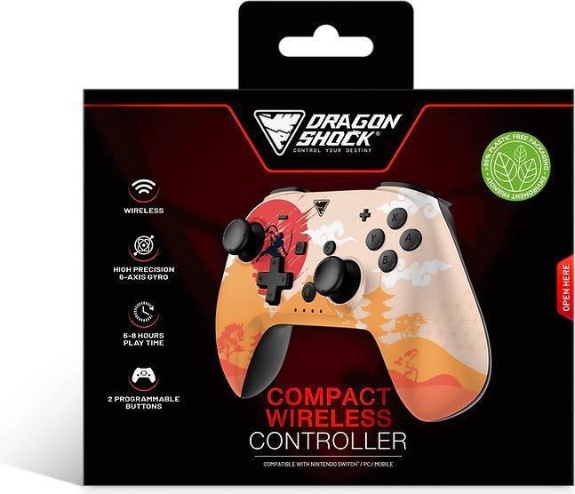 Actual product image Dragonwar DragonShock - Manette compacte sans fil Bluetooth PopTop Rising Sun pour Nintendo Switch et Switch O (Switch)