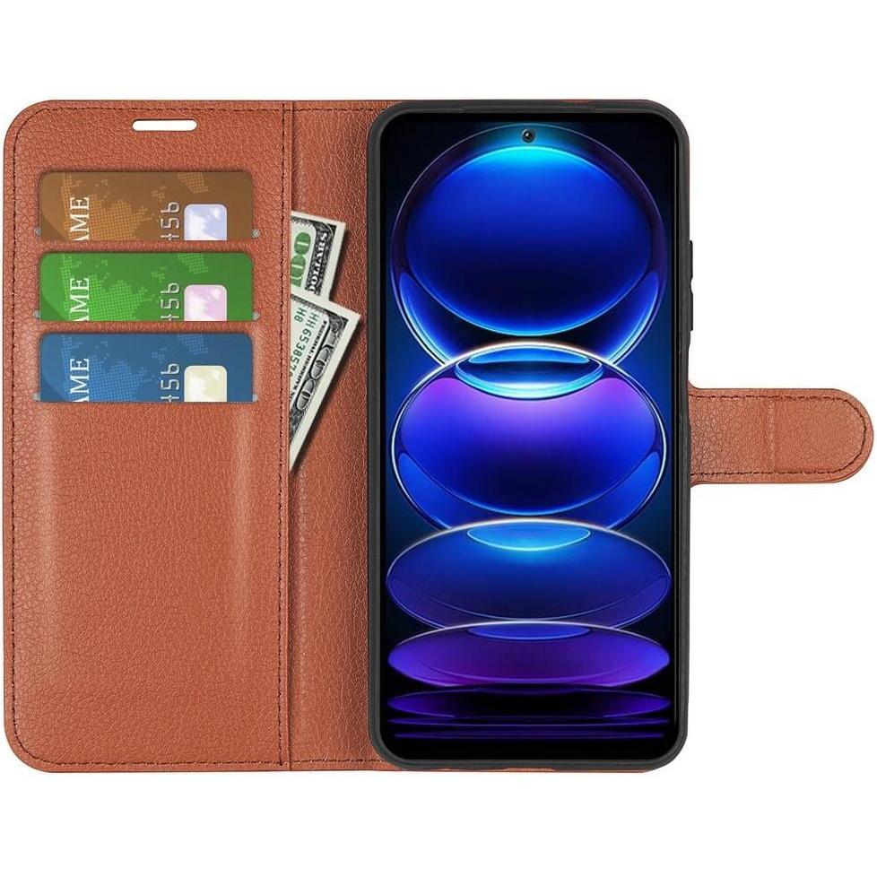 Thumbnail - Cover-Discount Xiaomi Poco X5 - Leder Etui Hülle braun (Xiaomi Redmi Note 12 5G, Xiaomi Poco X5), Smartphone Hülle, Brau...