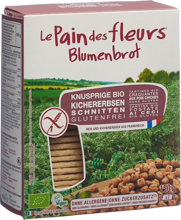 Produktbild Le Pain des fleurs Knusprige Schnitten Kichererbsen (197 g)