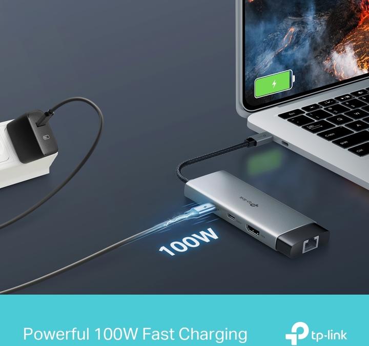 Produktbild TP-Link USB TYP-C 6-PORT HUB 1 HDMI 1 LAN 2 USB-A 1 USB-C (USB-C, 6 Ports)