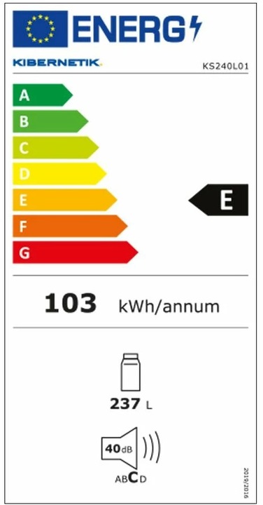 Energie-Label Kibernetik Ks240l01 (237 l)