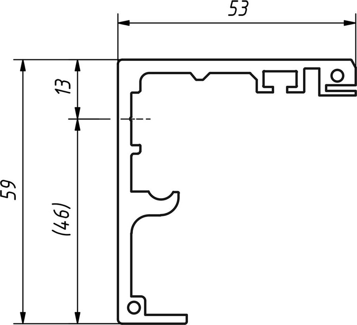 Actual product image Vitris Runner rail Portavant M50/M80 wall mounting