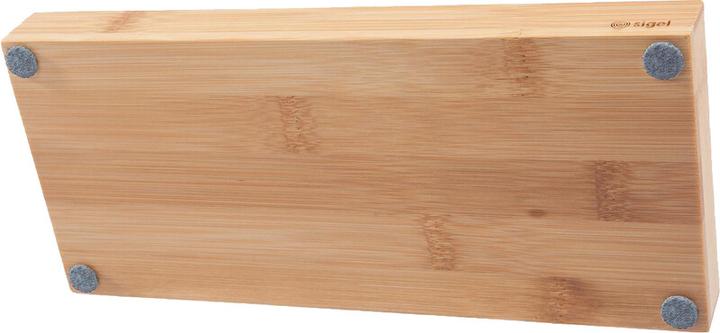 Productafbeelding Sigel Accessoirebakje Eyestyle, bamboe natuur, met twee stoffen inlays met een hoogwaardige