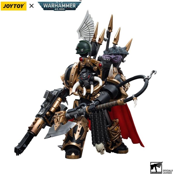Actual product image Joy Toy Warhammer 40k figurine 1/18 Chaos Space Marines Black Legion Chaos Lord in Terminator Armour 12 cm