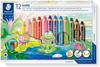 Actual product image Staedtler Coloured pencils Junior 140, with sharpener, 12 colours (Multicoloured, 12 x)