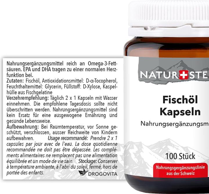 Immagine prodotto Naturstein Fischöl Kapsel (100 Pezzo/i, Pillole, 168 g)