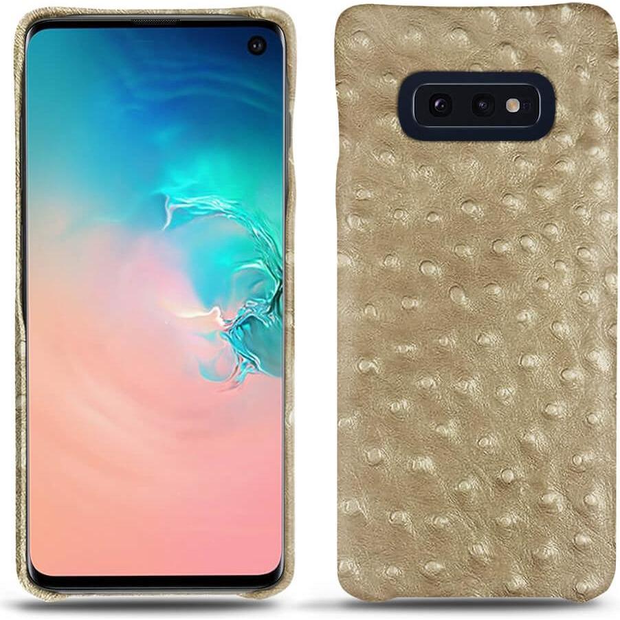 Noreve Lederschutzhülle (Samsung Galaxy S10e), Smartphone Hülle, Beige