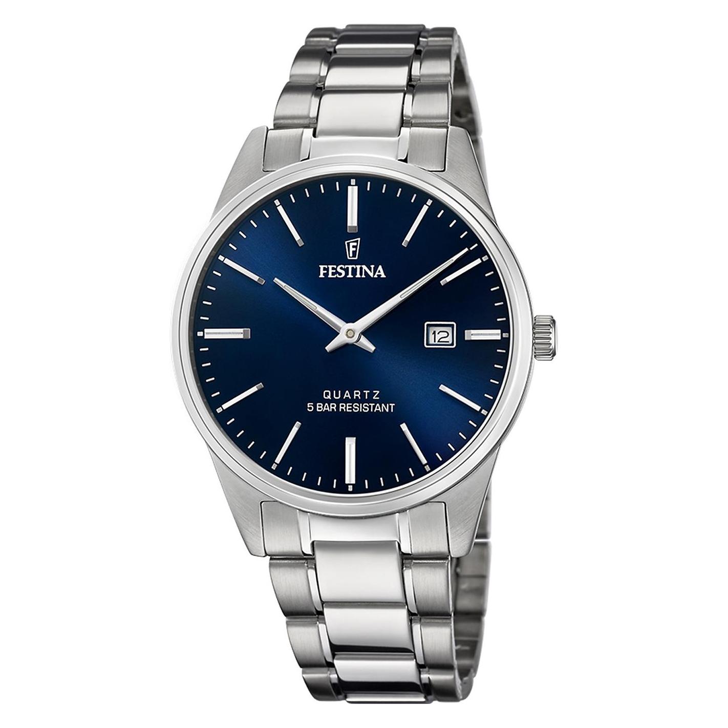 Festina, Armbanduhr, Klassik, Silber, (Analoguhr, 39 mm)