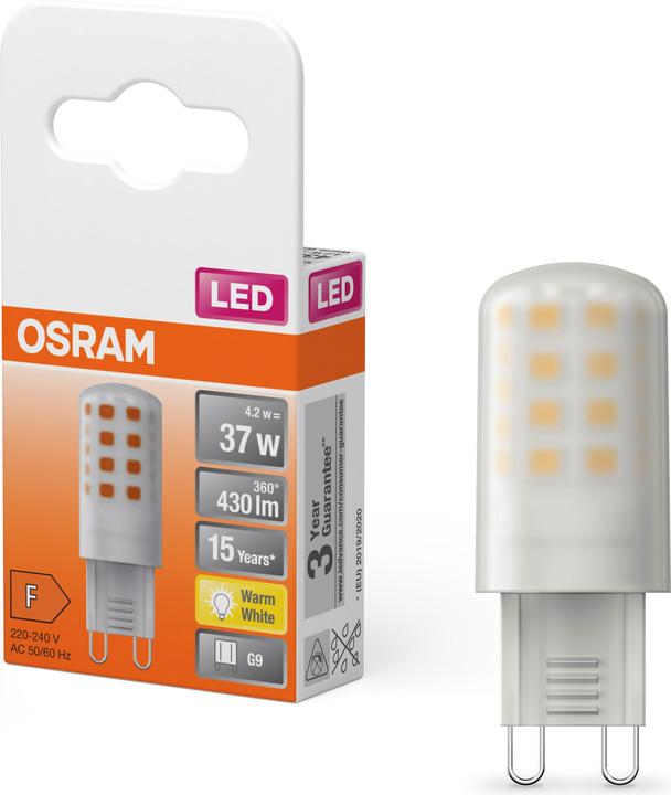 Productafbeelding Osram LED PIN G9 37 4,2 W/2700 K G9 (G9, 4.20 W, 430 lm, 1 x, E)