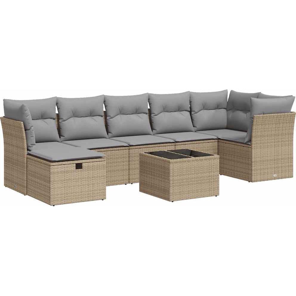 VidaXL, Gartenlounge, 10-tlg. Garten-Lounge-Set mit Kissen