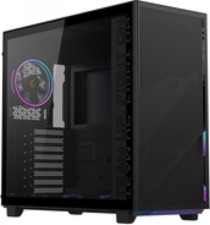 Gigabyte AC400G PC Case Full-Size Tempered Glass Side Panel With 2xUSB 3.0 Pre-installed 4 ARGB & PW (Mini-ITX, ATX)
