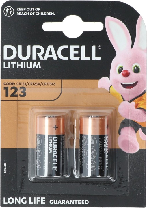 Actual product image Duracell High Power Lithium (2 pcs., CR123A, 1400 mAh)