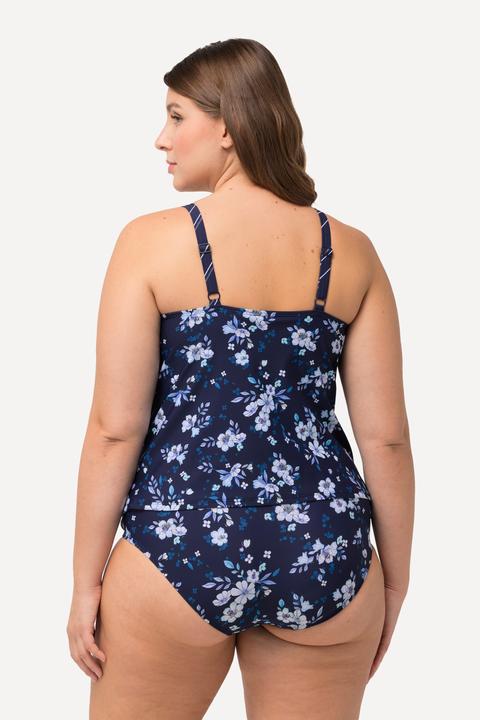 Image du produit Ulla Popken Bellieva-Tankini, Umstandsmode, Blüten/Ringel, Raffung, verstellbare Träger (48)