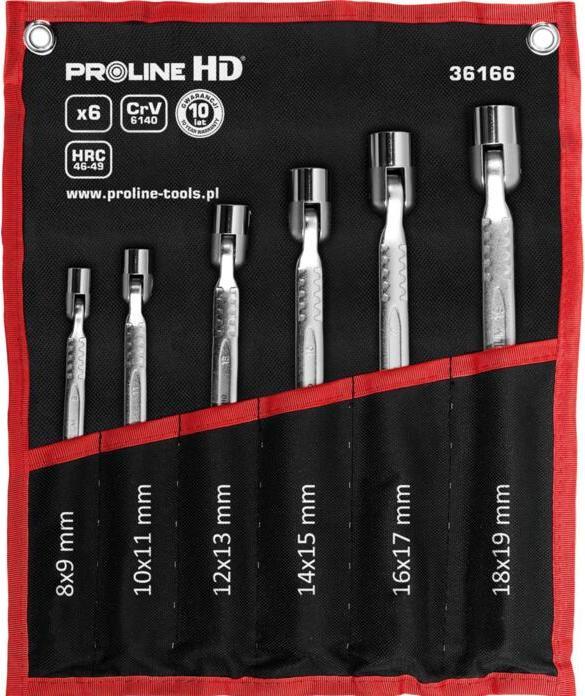 Actual product image Proline Pro-Line socket spanner set 8-19mm 6 pieces (36166) (19 mm, 12 mm, 14 mm, 16 mm, 10 mm, 18 mm, 17 mm, 11 mm, 15 mm, 8 mm, 9 mm, 13 mm)