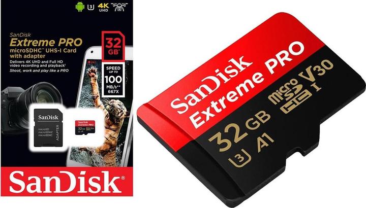 Produktbild SanDisk Extreme PRO UHS-I V30 (32 GB, microSDHC, U3, UHS-I)